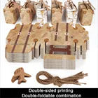 Подарочная коробка для конфет OurWarm из крафт-бумаги, мини-чемодан, самолёт, новогодние подарочные пакеты для гостей, украшение для дома на свадьбу, детский день рождения