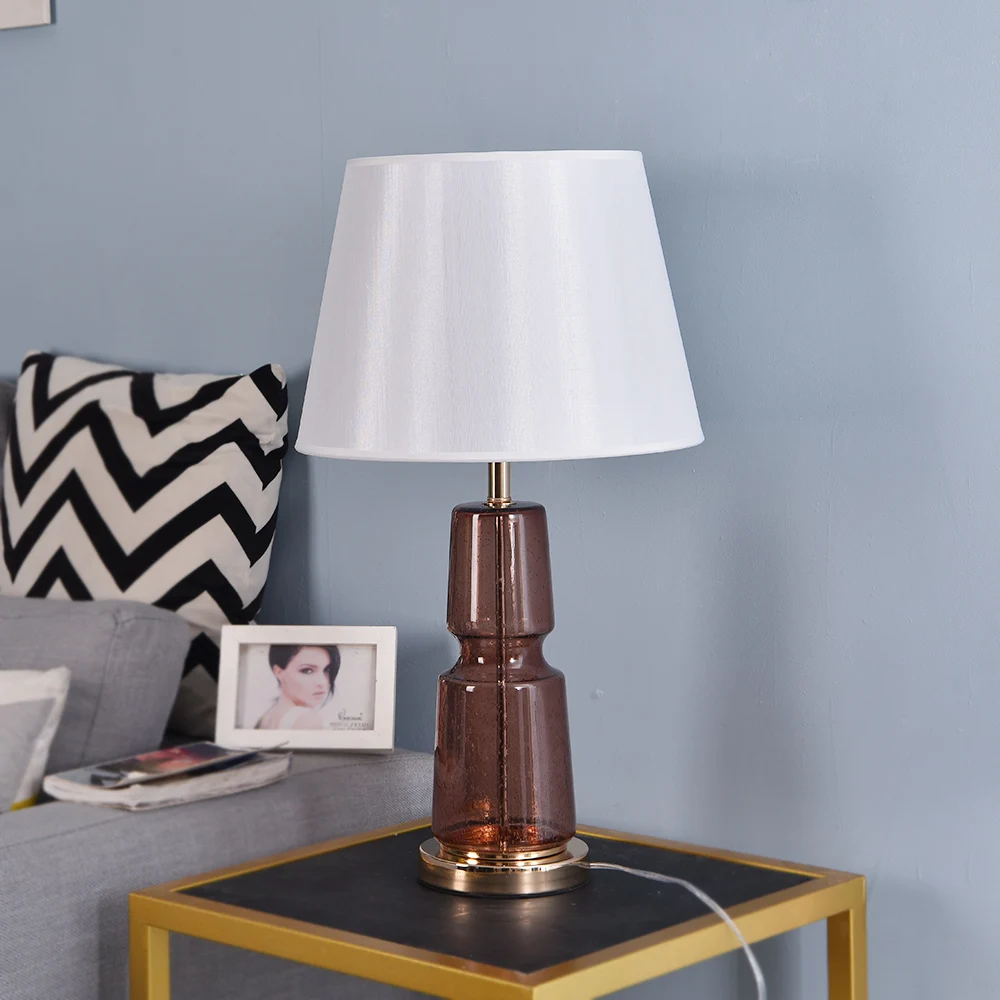 Бесплатная доставка стол из прозрачного стекла лампы для Спальня Гостиная