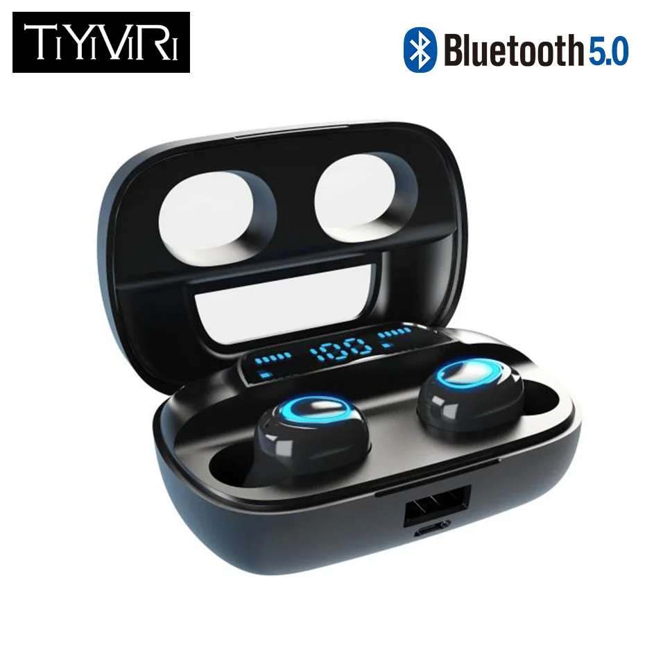 TiYiViRi bluetooth гарнитура 5 0 tws беспроводные наушники twins 5D стерео мини с двойным