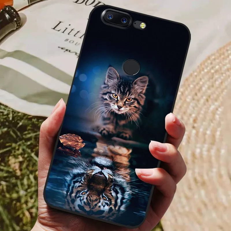 for oneplus 5t case silicone soft tpu phone cover for one plus 5 5t case bumper for oneplus 5 t 5t capa flower animals coques free global shipping