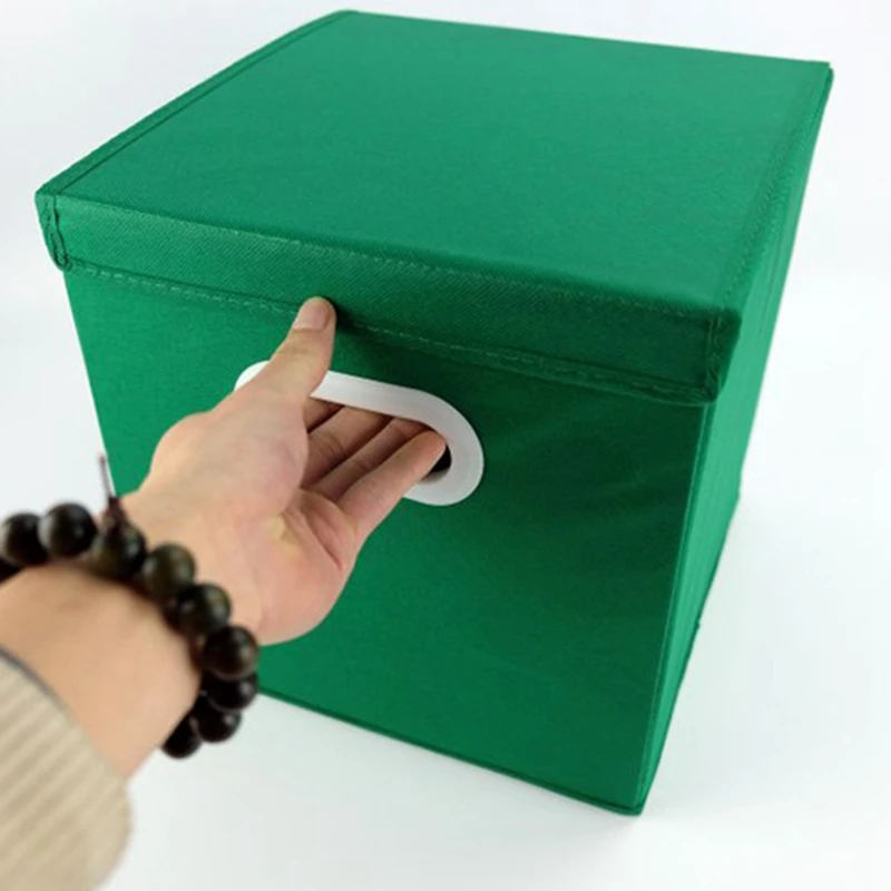 Прядильная Ткань Складная крышка коробка для хранения с ручкой отделка одежды