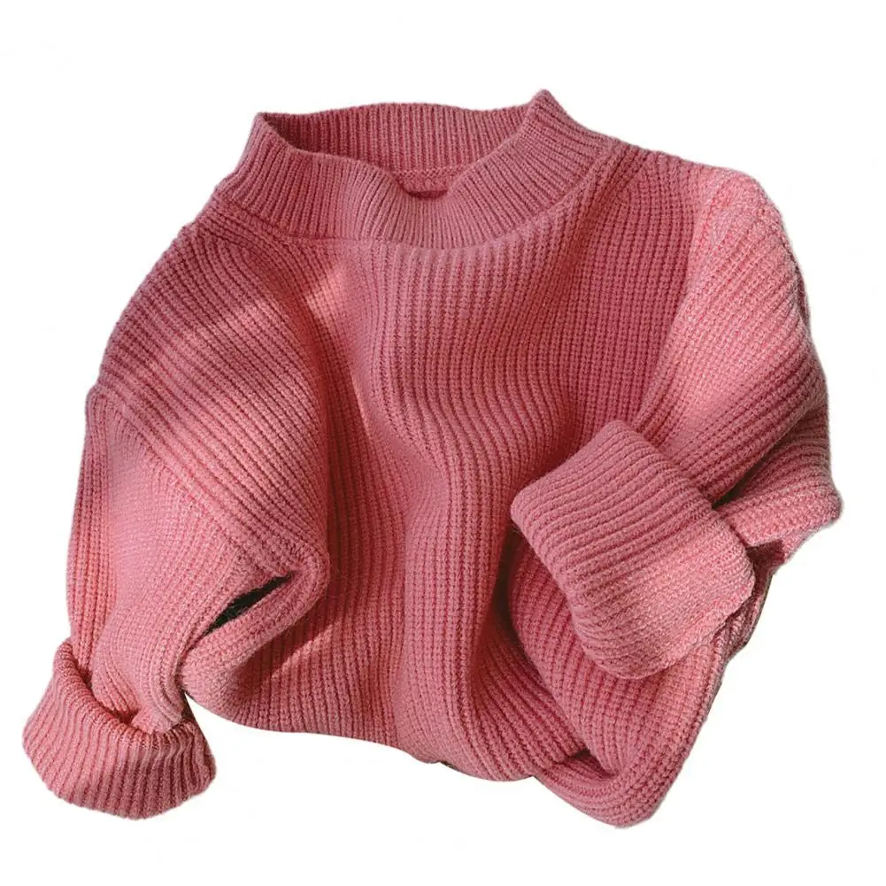 

Fashion Girl Sweater Knitwear High Elasticity Loose Keep Warmth Baby Girls Knitted Pullover 2022