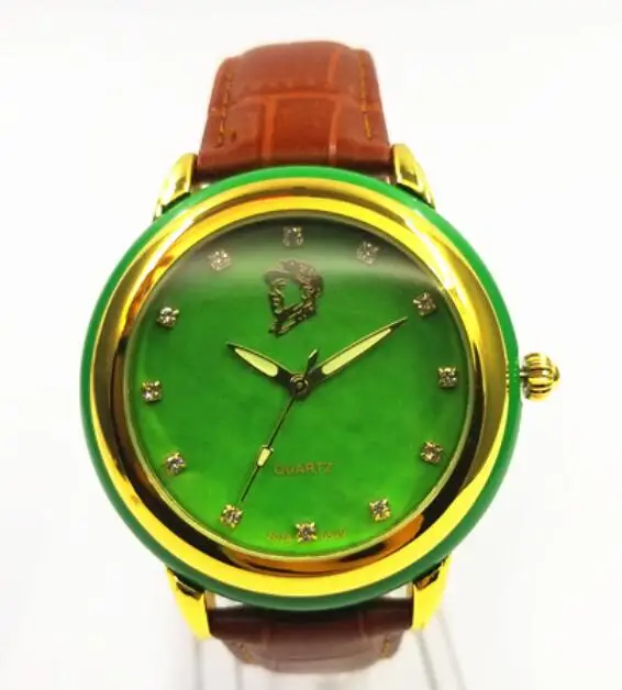

green Jadeiteer jades State Guest Watch Fashion Business Men's Student Creative Quartz Watch Non-mechanical