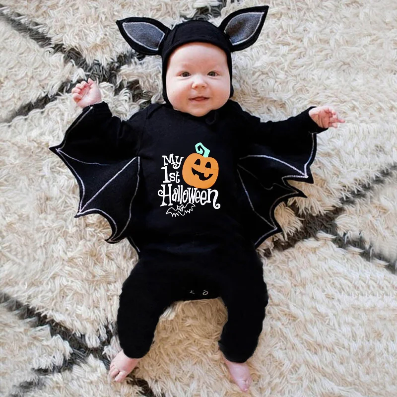 Baby Clothes for Baby Romper Autumn Winter Baby Boy Girl Clothes Bat Long Sleeve Kids Newborn Jumpsuit Infant Halloween Costume