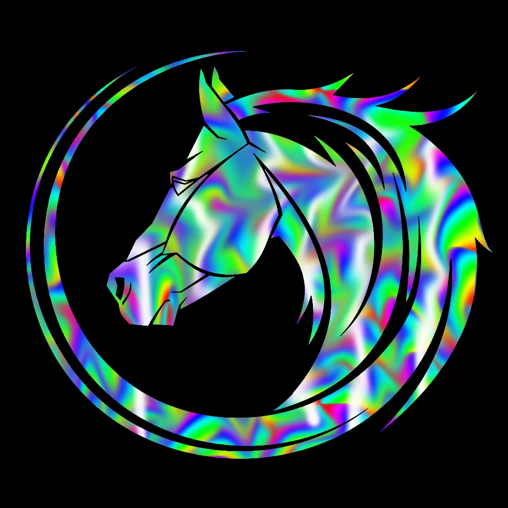 Автомобильная наклейка креативная дуга лошадь голова Моделирование масляный