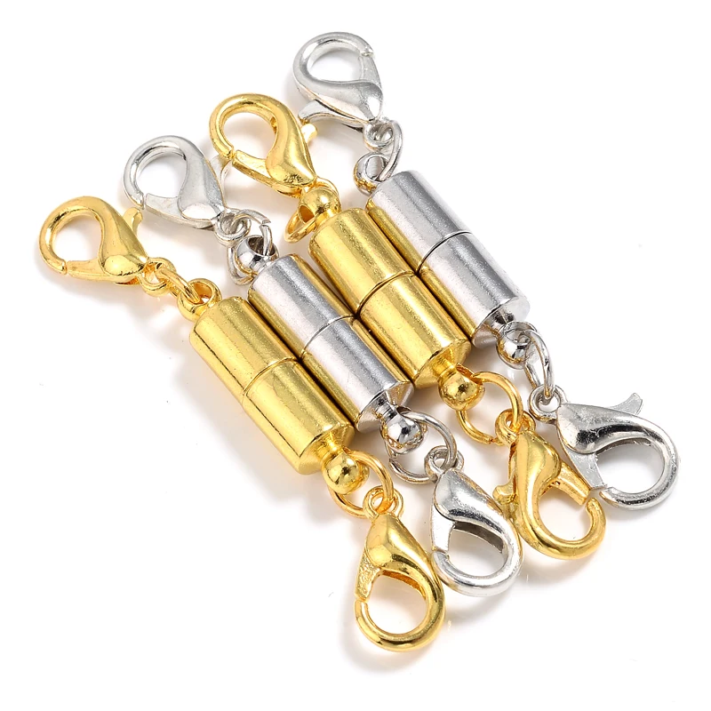 

Магнитные застежки 5 шт./пакет 5/6/7 мм с застежкой-лобстером, соединители для кожаных браслетов и ожерелий, аксессуары для изготовления ювели...