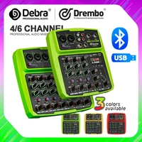 drembo 46channel protable digital audio mixer console with sound cardbluetooth usb 48v phantom power for dj pc recording