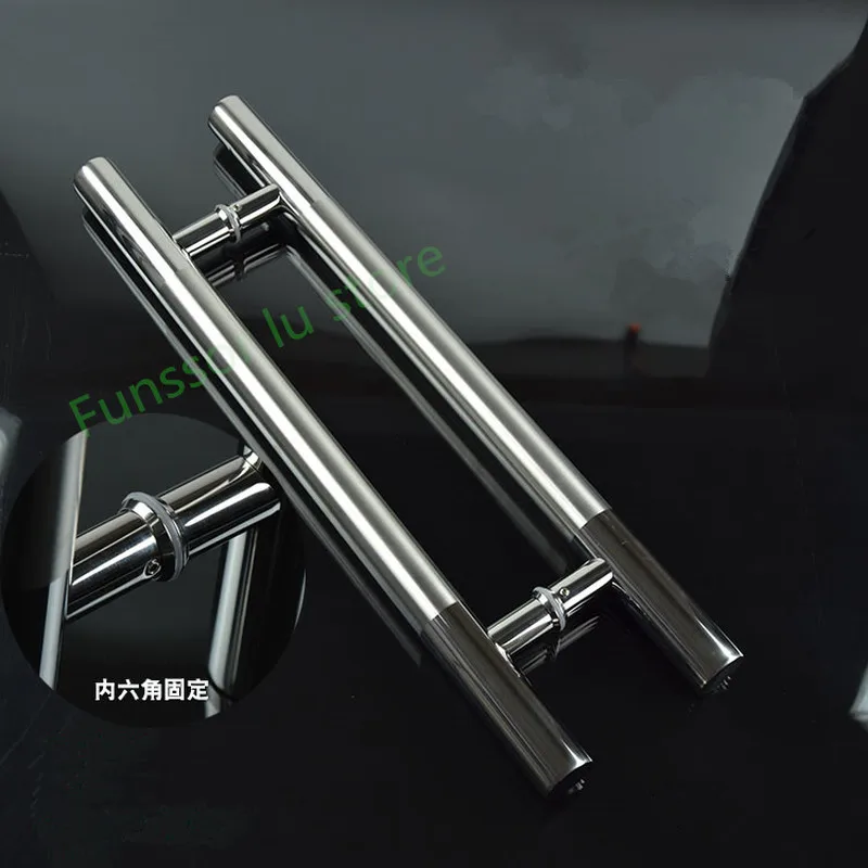 Стеклянная Дверная ручка из нержавеющей стали матовая/полированная h образный