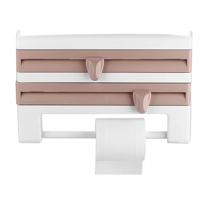

Kitchen Cling Film Cutting Holder Sauce Bottle Tin Foil Paper Storage Rack Paper Towel Holder Kitchen Organizer