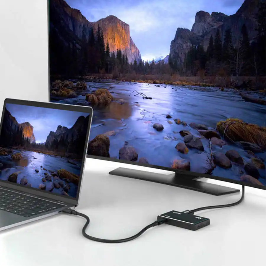 Тип C HDMIx2 к HDMI для мобильных устройств на коммутатор Высокое разрешение 4K без