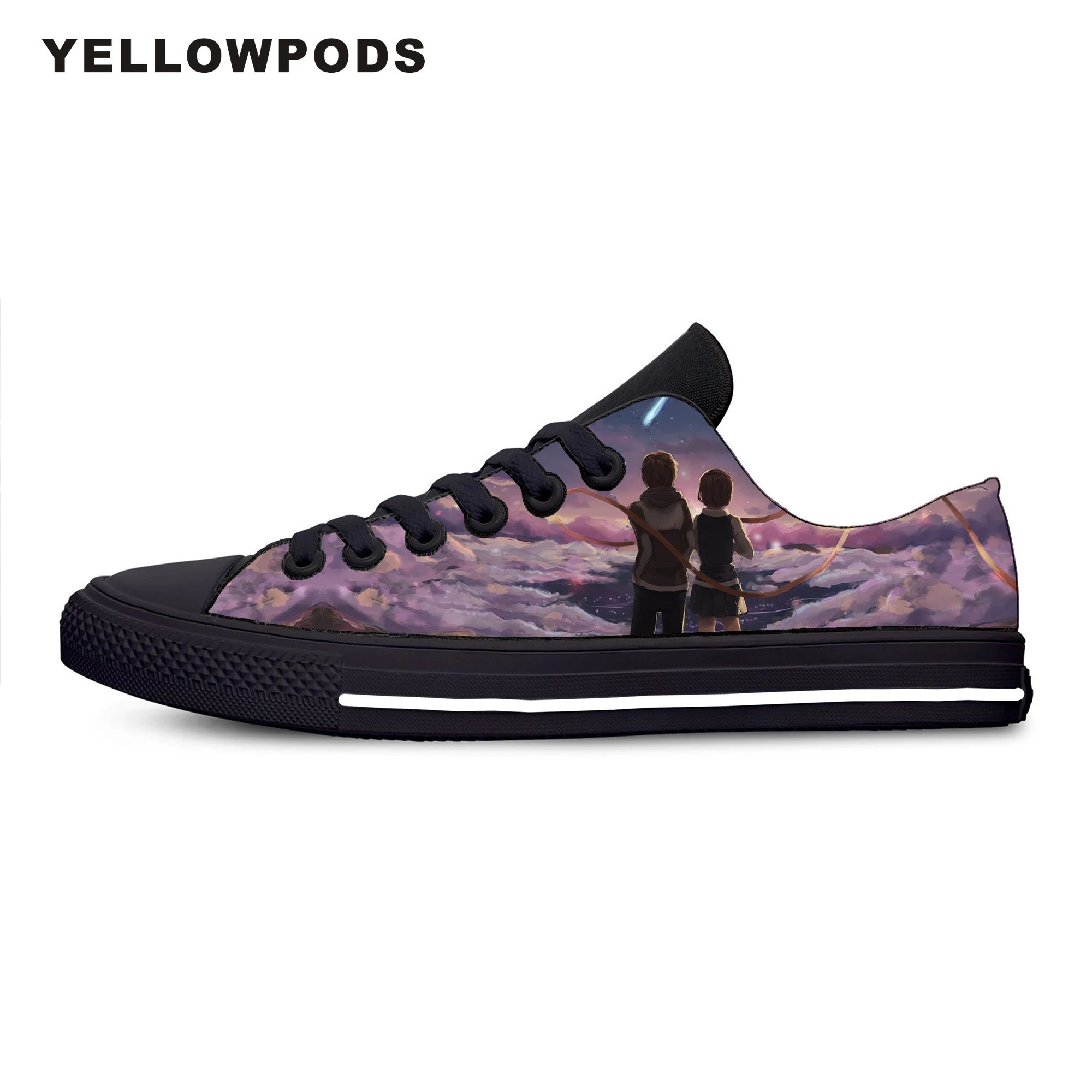 

Men's Casual Shoes Hot Cute Handiness Youth Moving MovieYour Name Man Non-leather Lightweight Shoes Off White Men