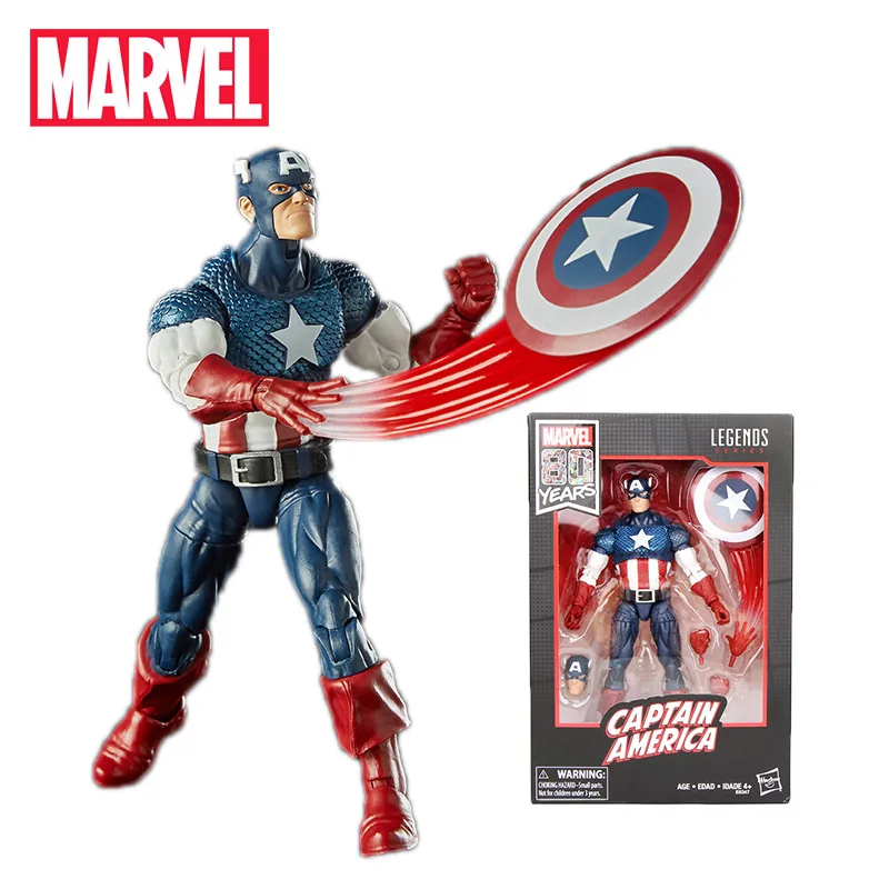 17 см Marvel Comics 80th anniversary Legends Series винтажные комиксы Капитан Америка ПВХ фигурка коллекционная игрушка