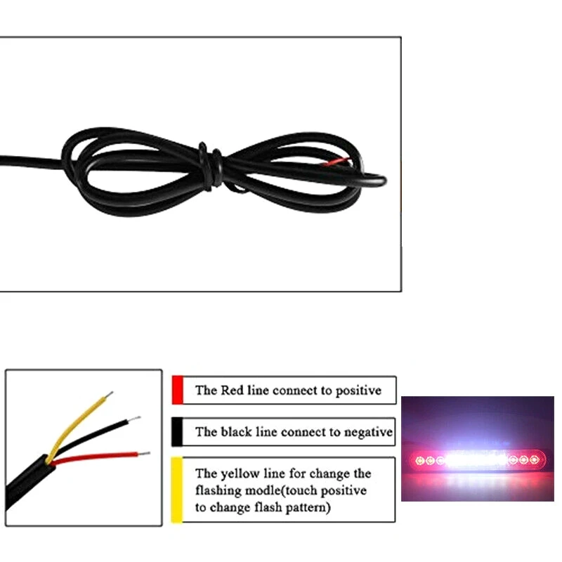 2 шт. 7 5 дюймов красный/белый/красный 12-светодиодный ультра-тонкий автомобиль