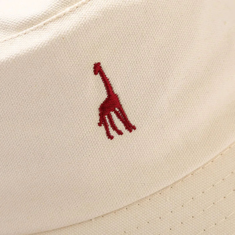 Панама с вышивкой в виде жирафа для мужчин и женщин шляпа от солнца японском