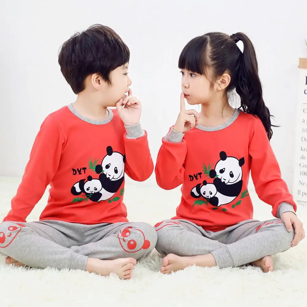 

Children's Cartoon Pajamas Set Sleepwear Pyjamas Unicorn Long Sleeve Pants Pijamas Infantil Boys Girls Homewear Night Clothing