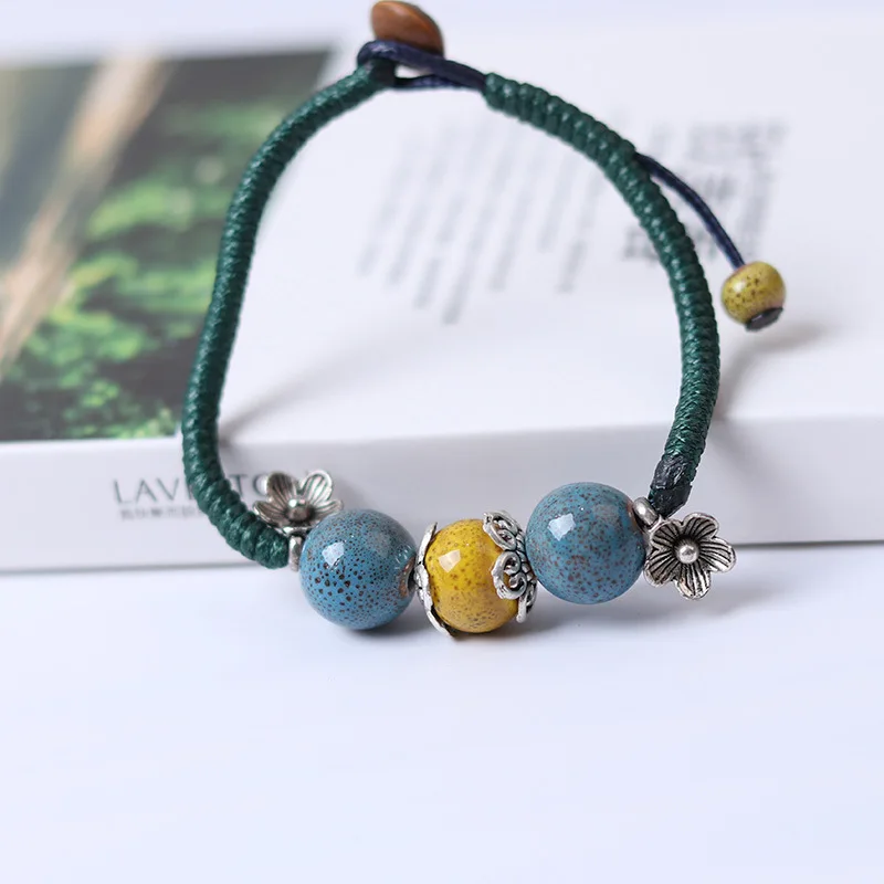 Женские керамические бусины ручной работы браслеты сделай сам браслет в Ретро