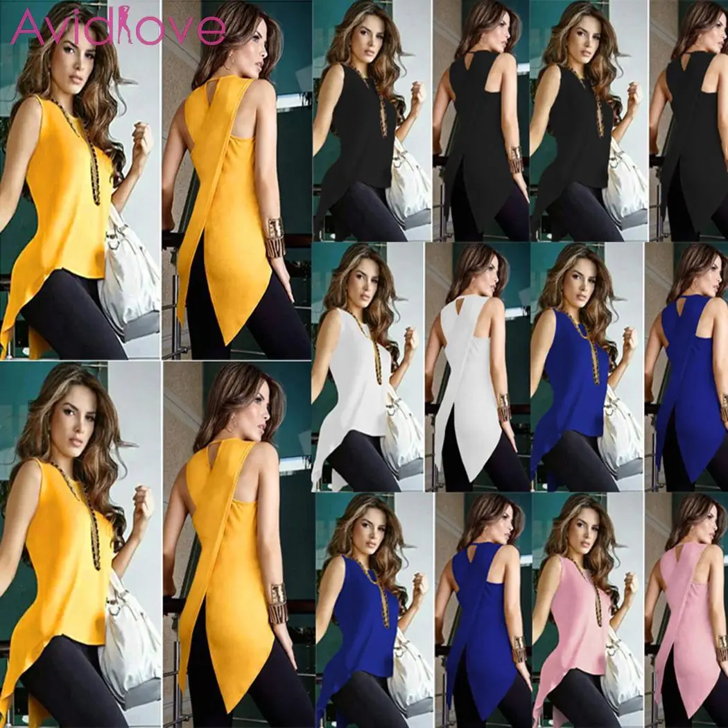 Женский топ с вырезом на спине асимметричный подол длина до бедра сексуальный