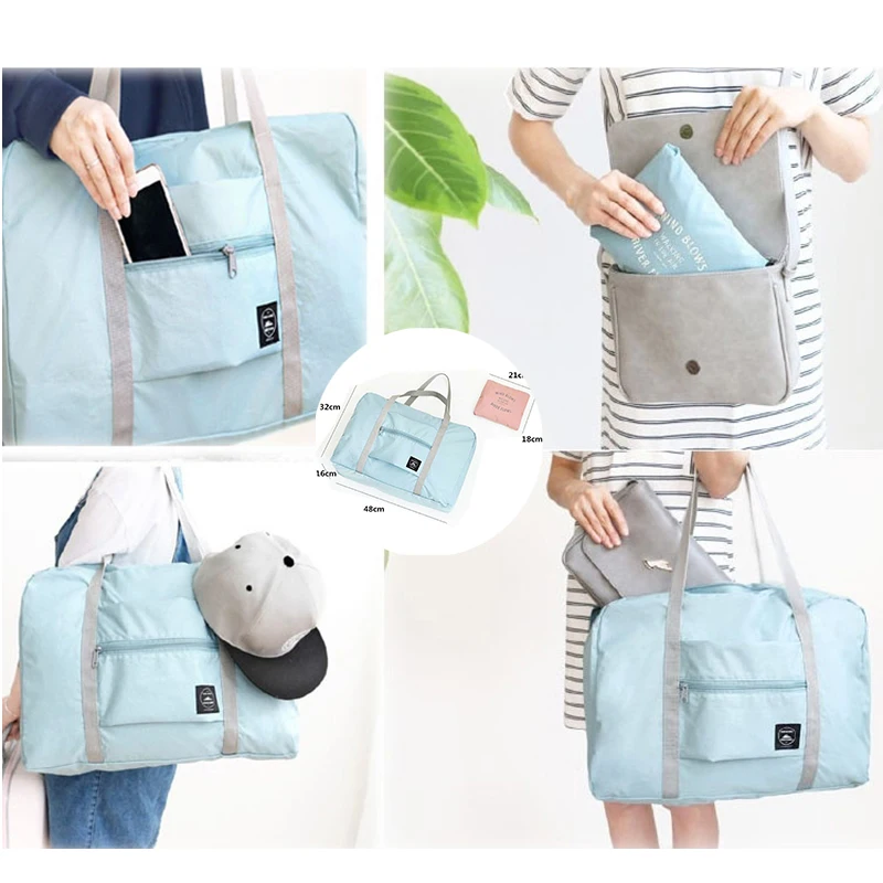 1Pc New Hot Sale Large Casual Waterproof Travel Bag Clothes Capacity Shoulder Bag Foldable Handbag Duffle Bag Durable Travel Bag