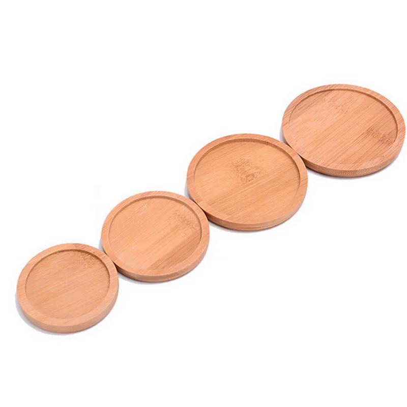 

Flower Pots Nursery Planter Bamboo Tray Anti-Fade 14 Style Round Square Minimalism Gardening Supply Simple Rural Style Holder