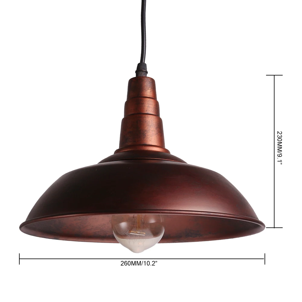 Пан крышка люстра Ржавчина Цвет Ретро чердак подвесной светильник бра ветхое