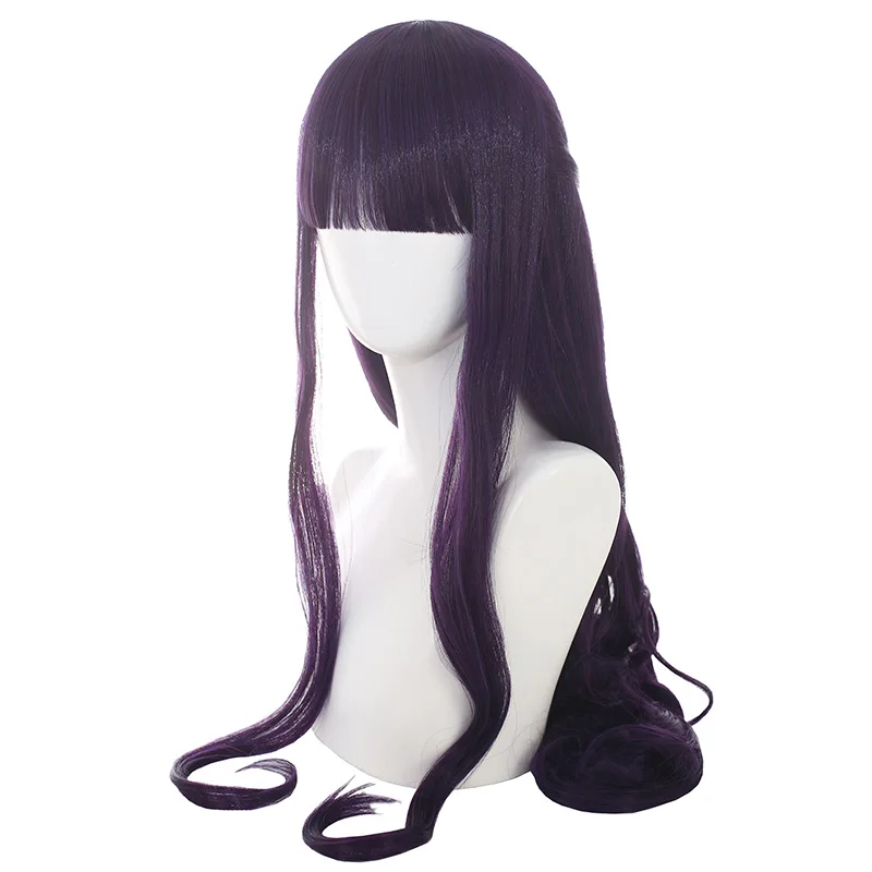 

Hot Anime Cardcaptor Sakura Tomoyo Daidouji Wigs Cosplay Dark Purple Princess Hair Highly Restorative Role Play Accessories