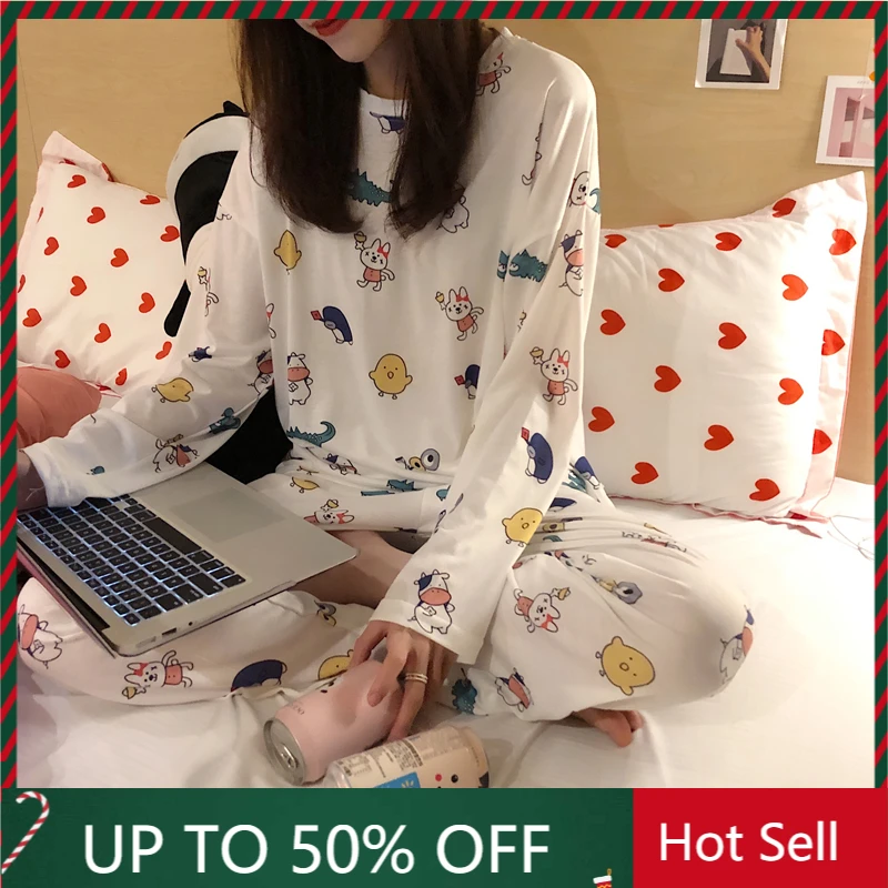 

Новинка 2021, мягкая женская пижама с длинным рукавом и принтом фруктов, черный и оранжевый цвет