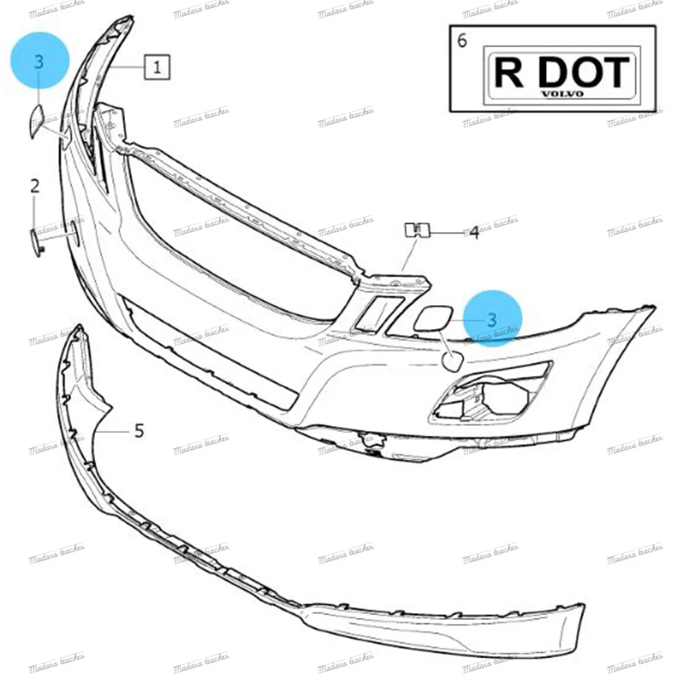 Для Volvo XC60 2009 2010 2011 2012 2013 39854991 39854976 передний левый или правый Омыватель фар|Обвесы|