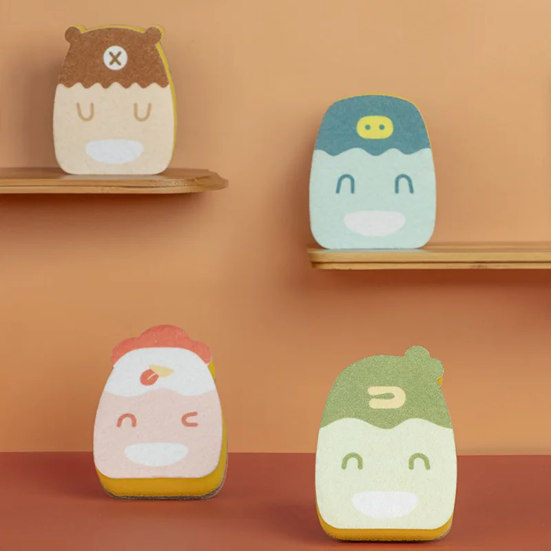 

Cute Home Double-sided Cleaning Sponge Scouring Pad Cleaning Sponges Household Cleaning Tools Cocina Accesorio Dropshipping Hot