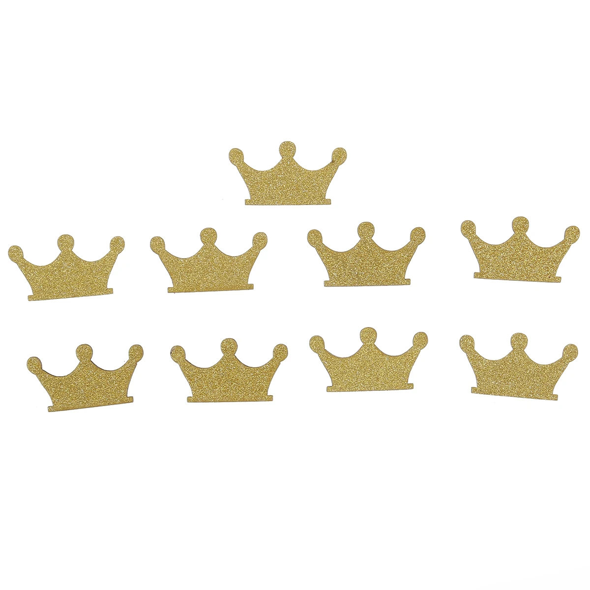 100 шт DIY Двусторонняя золотая корона с блестками конфетти для свадьбы дня