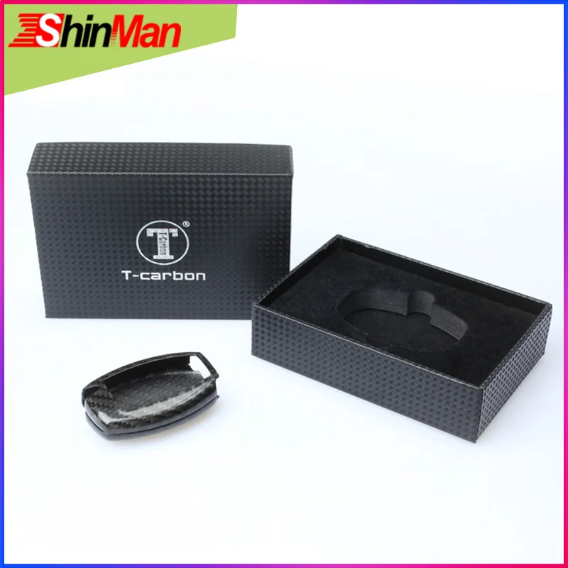 

ShinMan Carbon Fiber Car keys Case Shells for Mercedes Benz w204 w205 w212 A B C E ML CLS R S GL GLA Class AMG GLK keys Cover
