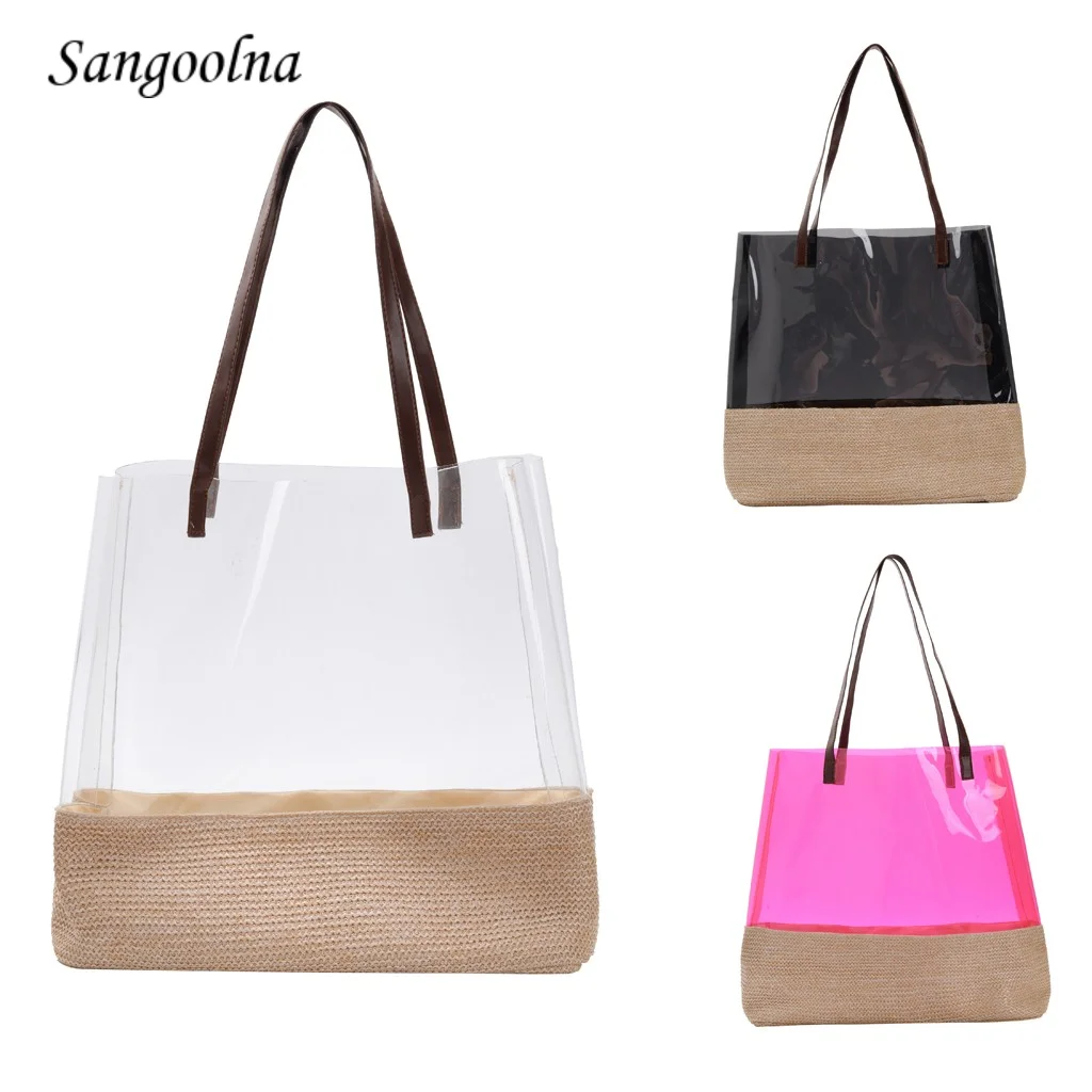 Женская прозрачная сумка через плечо Большая вместительная Для подмышек # ljc| |