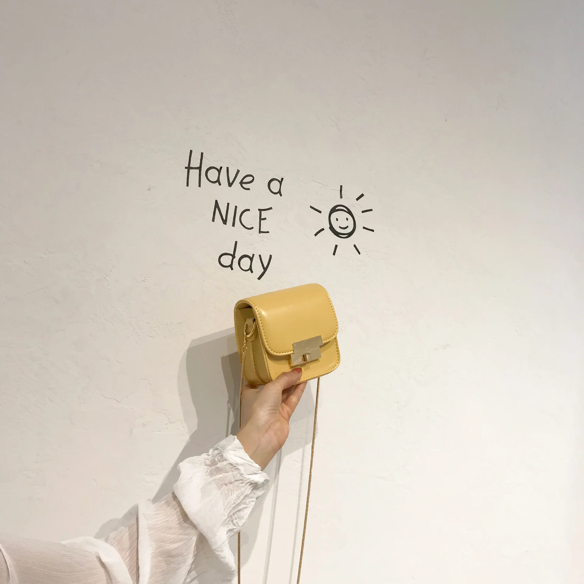 Мини откидная квадратная сумка 2019 летняя новая качественная женская