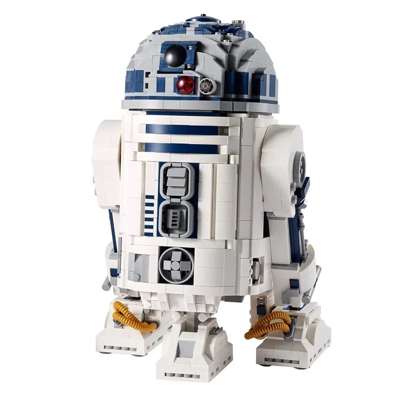 

Кубики MOC R2-D2 Droid, фигурка робота, игрушки для мальчиков, совместимые со звездами 75308, строительные блоки, подарок для детей, наборы для модели...