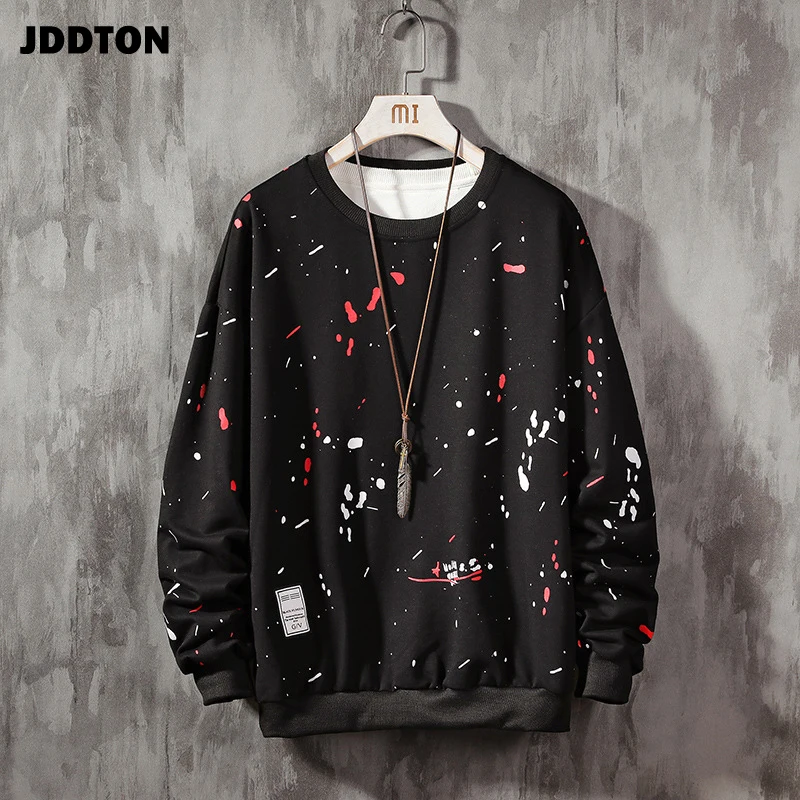 Мужская Повседневная Толстовка JDDTON свободная кофта с длинными рукавами и