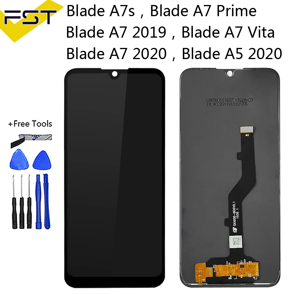 

For ZTE Blade A5 A7 2020 LCD Display Touch Screen Digitizer Com For ZTE Blade A7s A7010 A7S 2020 A7020 LCD Sensor A7 2019 A7000