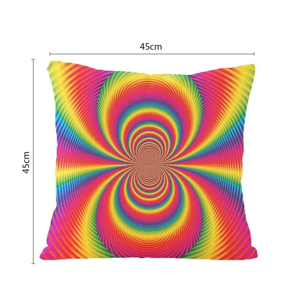 

Rainbow Abstract Pattern Square Throw Pillow Case Cushion Cover Sofa Bed Decor
