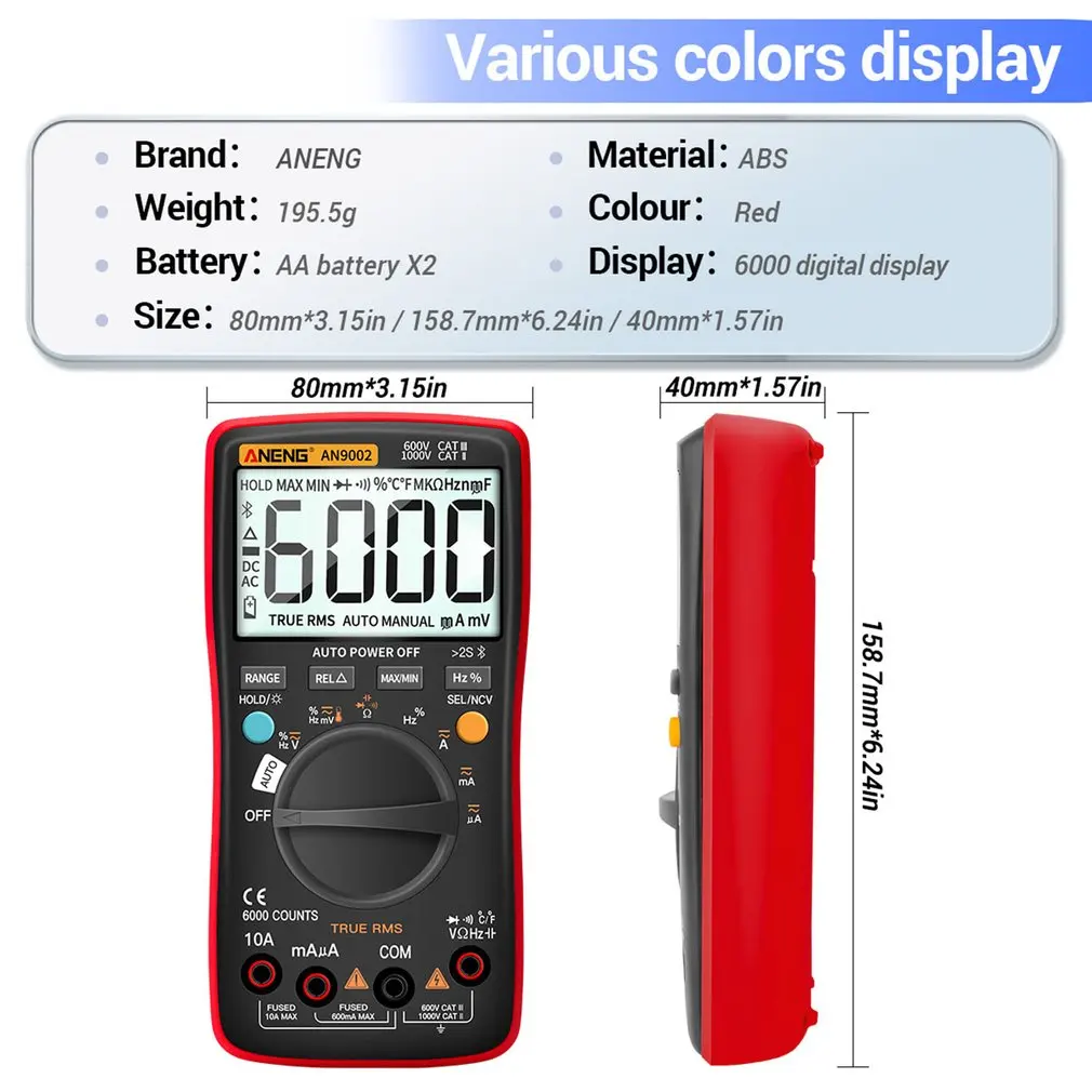 

Wireless Multimeter Without Battery Digital Multimeter Professional Multimetrotrue Current Voltage Tester Auto-Range