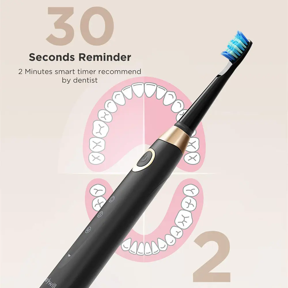 FW-508 Sonic Electric Toothbrush Rechargeable Timer Brush 5 Modes Fast Charge Tooth Brush 8 Brush Heads for Adults enlarge