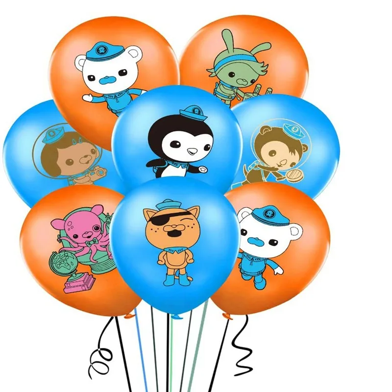 

7Pcs The Octonauts Theme Balloons Barnacles Kwazii Peso 12inch Latex Balloon Baby Shower Kids Birthday Party Decoration Supplies