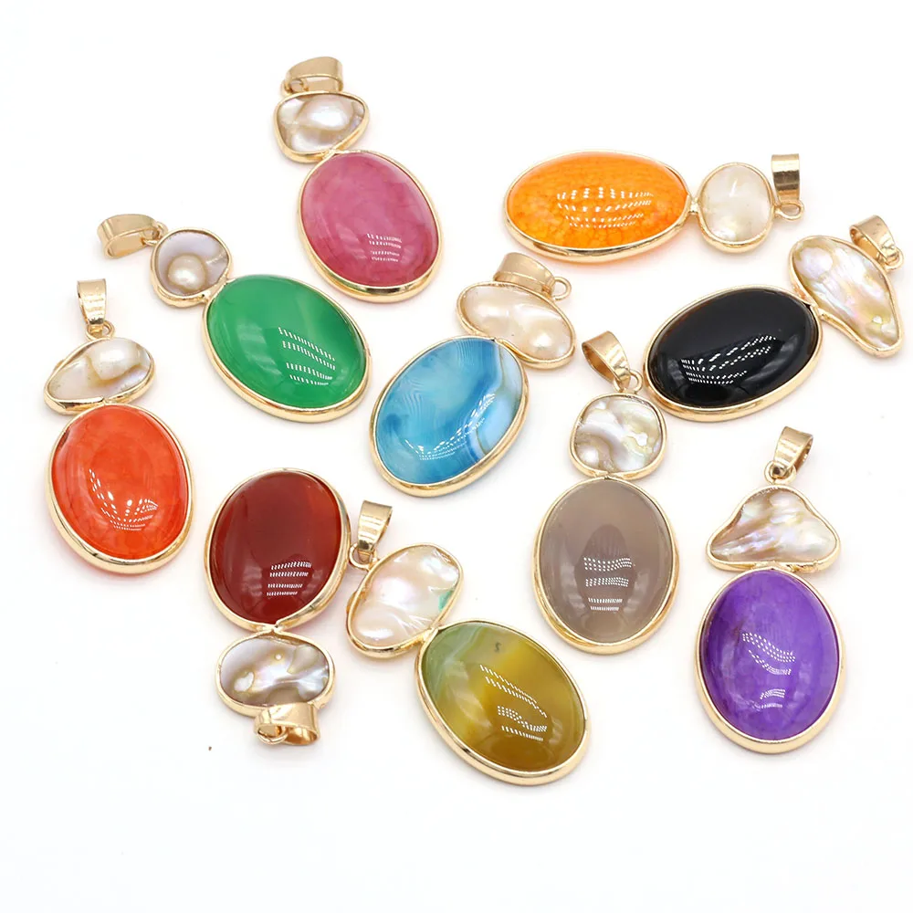 

2022 Vintage Charms Pendant Handmade Natural Stones Agate Supplies for Jewelry Making diy Necklace Earring Accessories Wholesale