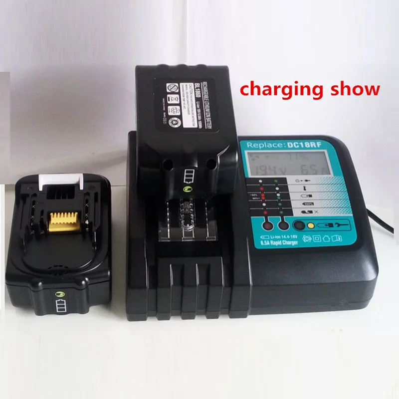Зарядное устройство 14 4 а/а для Makita в 18 BL1830 Bl1430 DC18RC DC18RF с европейской вилкой и