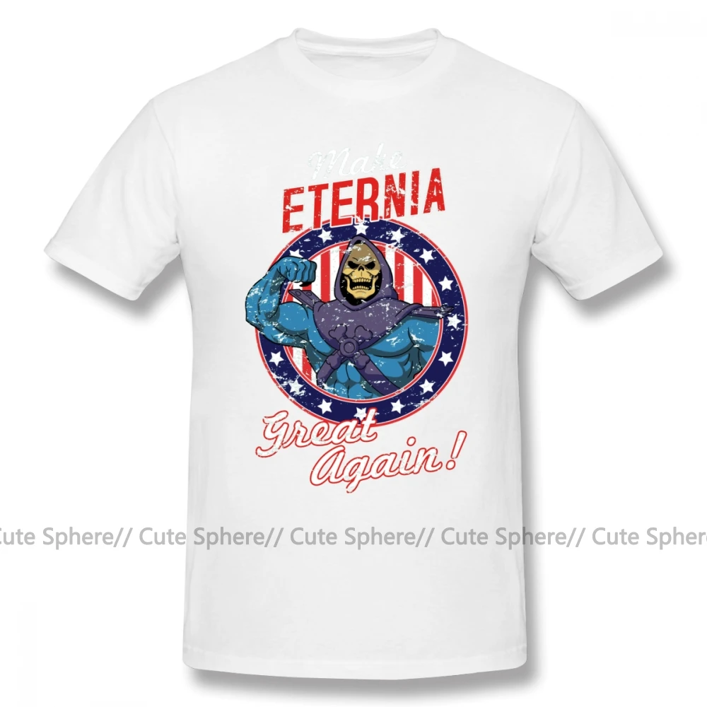 Футболка MAKE ETERNIA GREAT AGAIN, футболка с рисунком из 100 хлопка, Классическая мужская футболка 4xl - Цвет: White