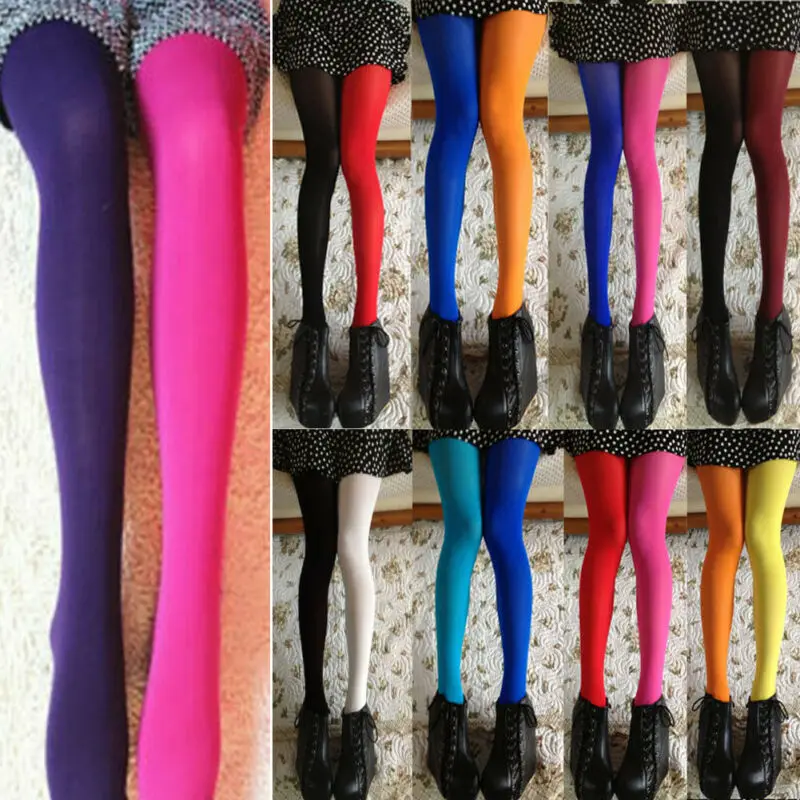 

Women Patchwork Footed Tights Stretchy Pantyhose Stockings Elastic Socks Fashion