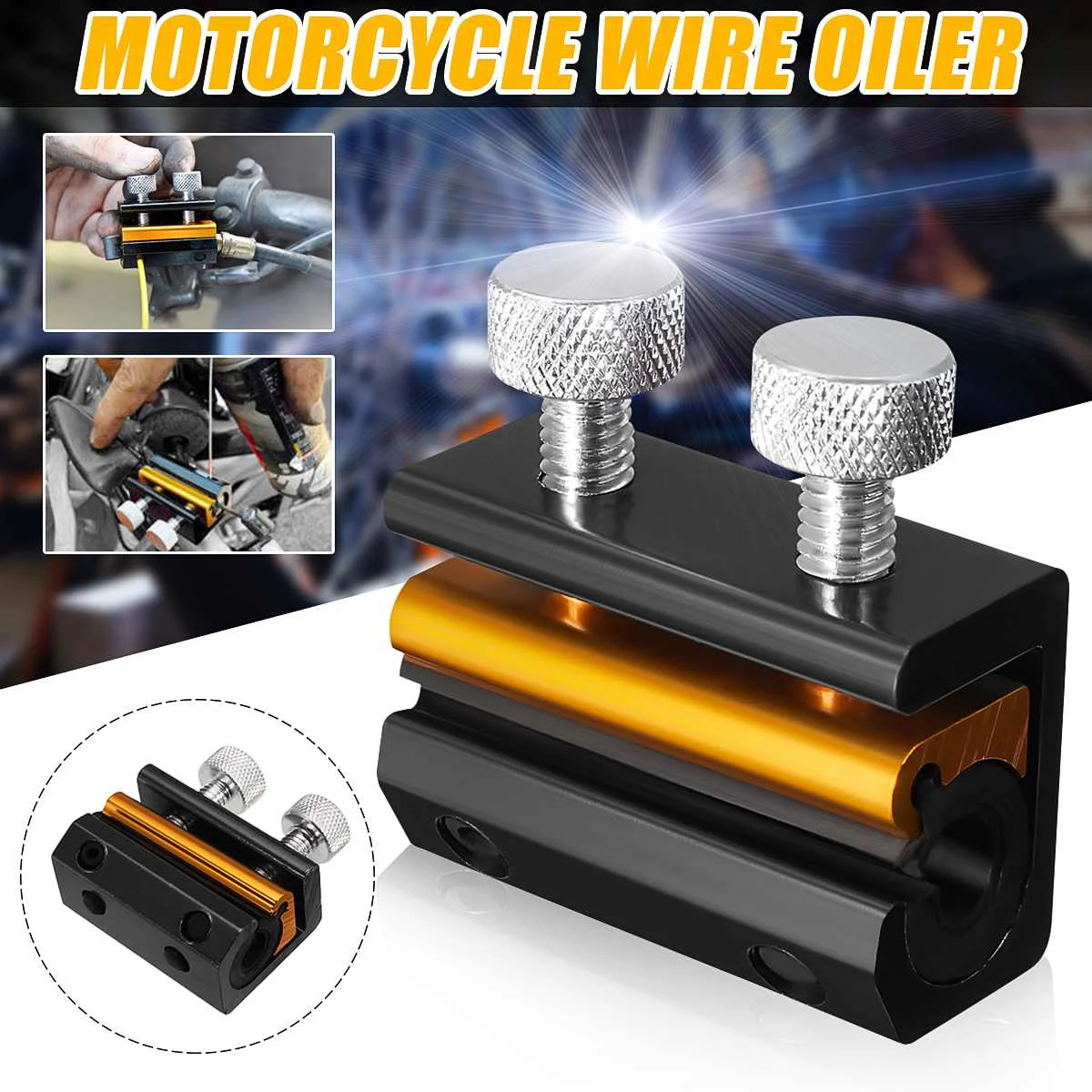 

1PCS Universal Motorcycle Aluminium Cable Lube Tool Lubrication Wire Oiler Brake line refueling Motorbike Brakes Parts