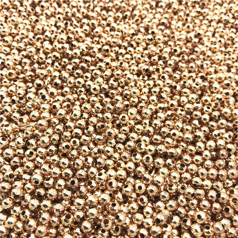 

2/4/6mm Metal Round Beads Smooth Ball Loose Spacer Beads For Jewelry Making DIY Bracelet Charms Jewelry Accessories #06