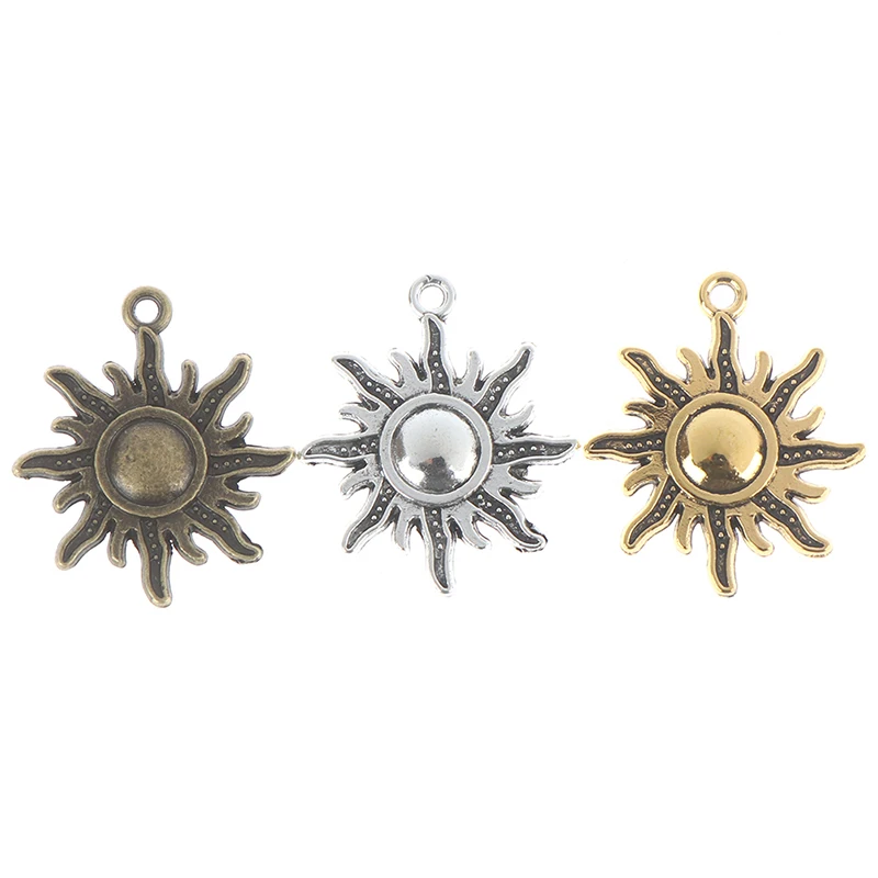 10PCS/set Antique Bronze Sun Charms Pendant For Jewelry Making | Украшения и аксессуары