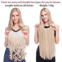 benehair synthetic invisible wire no clips in hair extensions secret fish line hairpieces hair extensions for women daily