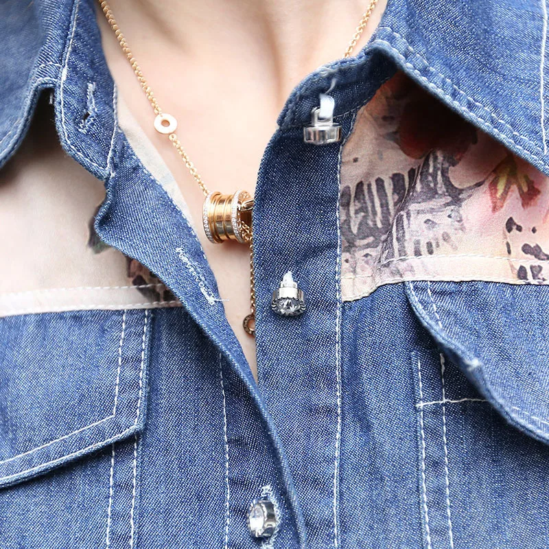 

Spring and Summer Women's New Korean Denim Dress Print Sleeveless Women's Fashion Slim Split Denim Dress Al1872