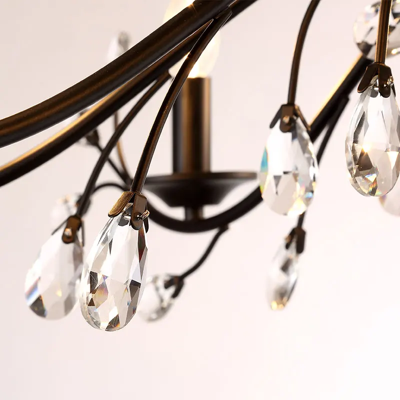 Американская антикварная ветка люстра лофт железный бар светильник E14 домашний