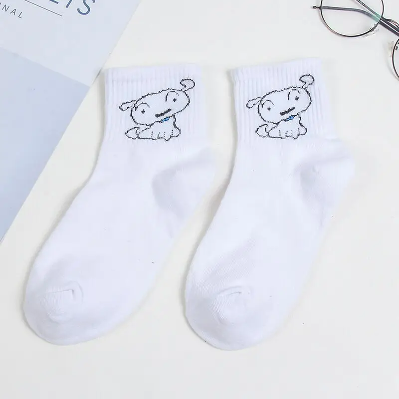 6 Женские модные носки kawaii с рисунком динозавра и фруктовым принтом, повседневные женские уличные забавные носки в стиле Харадзюку Crayon Shin-chan - Цвет: 6